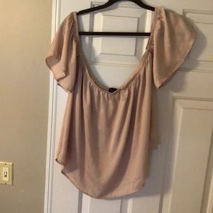 Off the shoulder pink top